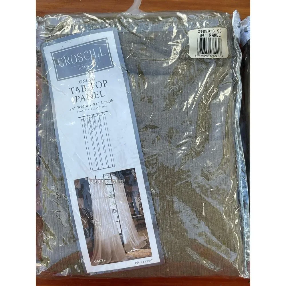 2 Croscill Window Sheers 40X84 Gauze Color New